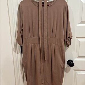 Elegant Brown Midi Dress